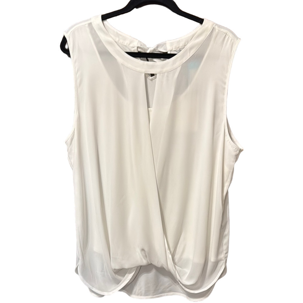 41 Hawthorn Cream Sleeveless Crossover Blouse NWT